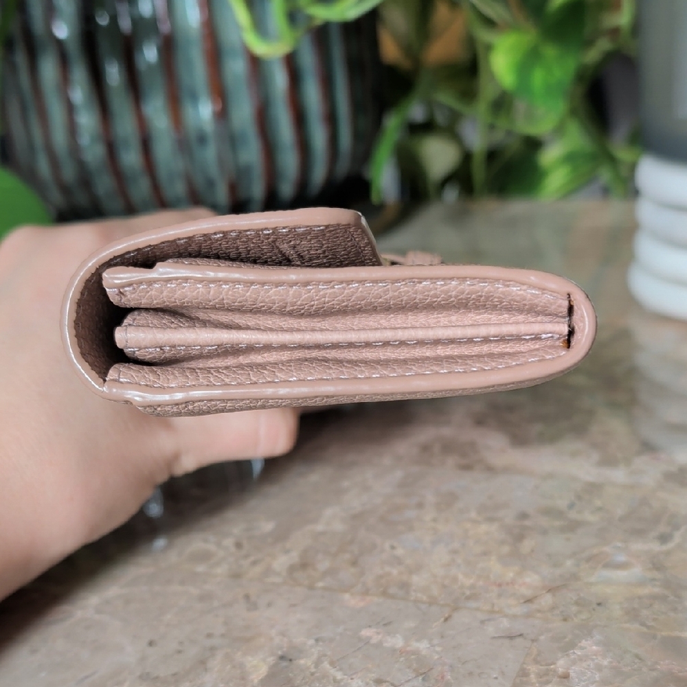 Furla Blush Leather Wallet with Gold Buckle - Picture 4 of 11